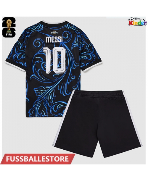 Günstige Argentinien Lionel Messi #10 Auswärts Trikotsatzt Kinder WM 2026 Kurzarm (+ Kurze Hosen)